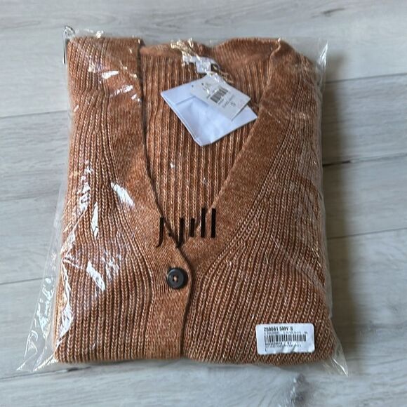 J.Jill Soft Colored Ribbed Cardigan Sundial S NWT in packaging - Picture 4 of 6